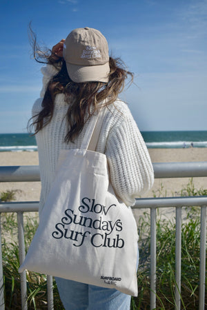 Slow Sunday Surf Club Tote Bag