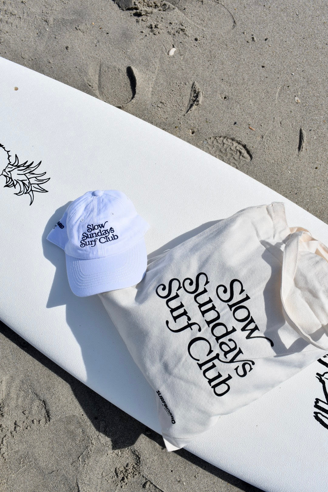 Slow Sunday Surf Club Hat - White